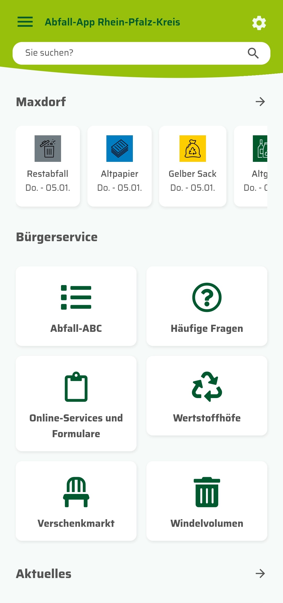 Die neue "Abfall-App Rhein-Pfalz-Kreis"